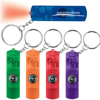 Round Compass Metal Keychain