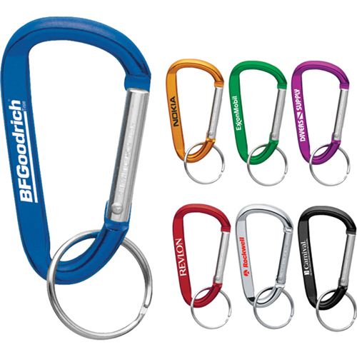 Aluminum Carabiner With Split Key Ring 