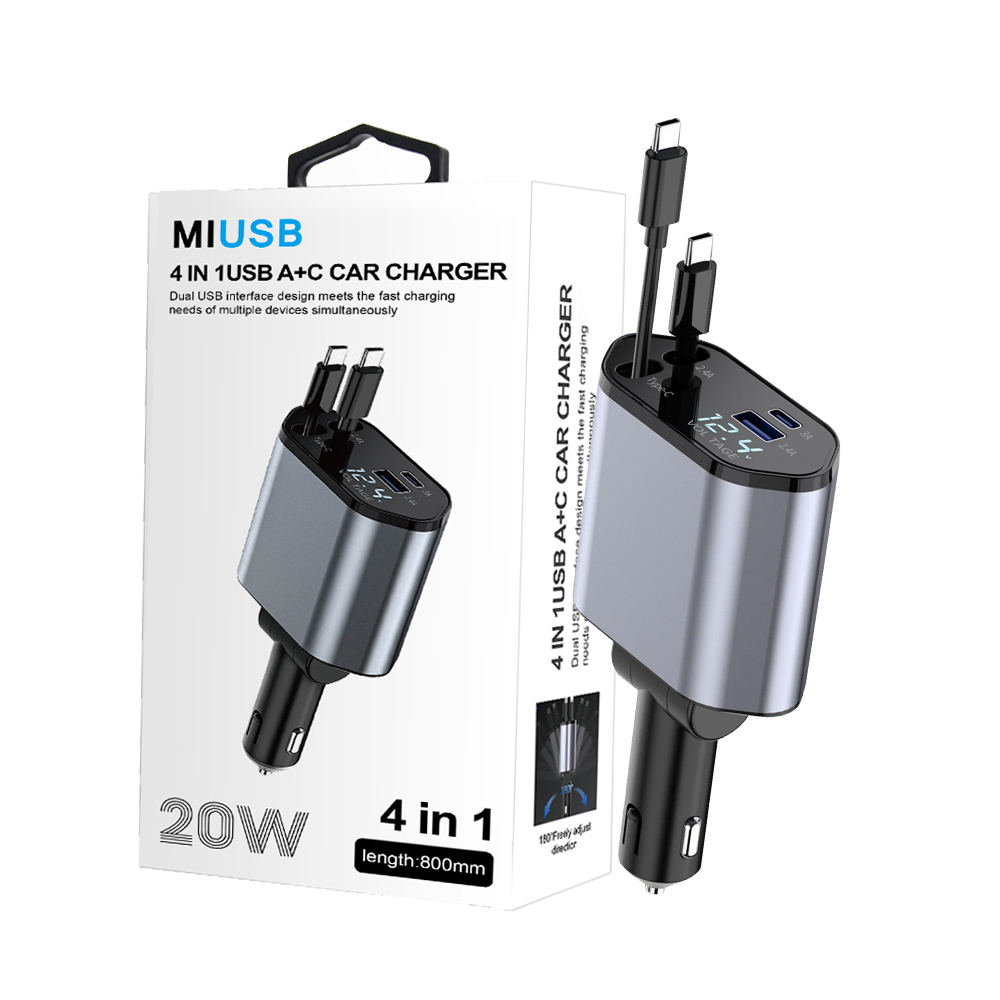 4 in 1 Multi-Functional Car Charger 