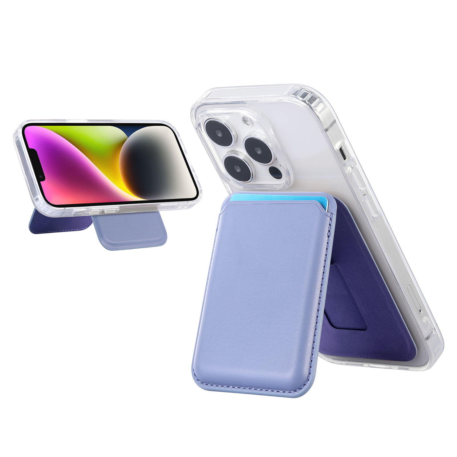  Unisex Card Holder with Phone Stand