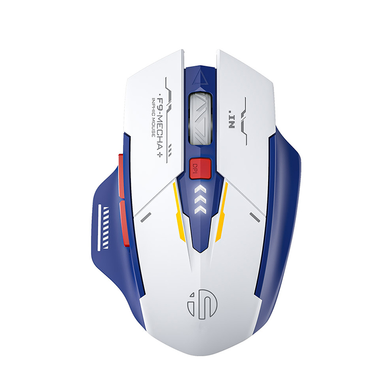 Inphic F9 2.4G Wireless Mouse Rechargeable SciFi Mecha Gaming Mouse 2400dpi Office Optical Mice for Laptop PC Type C Fast Charge