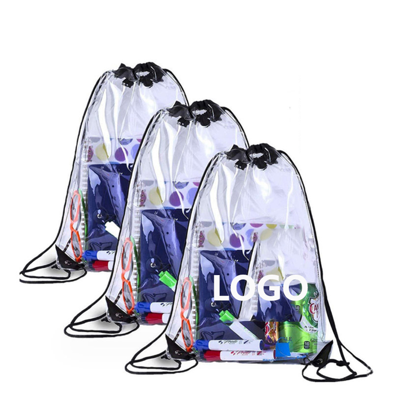 Transparent PVC Drawstring Backpack
