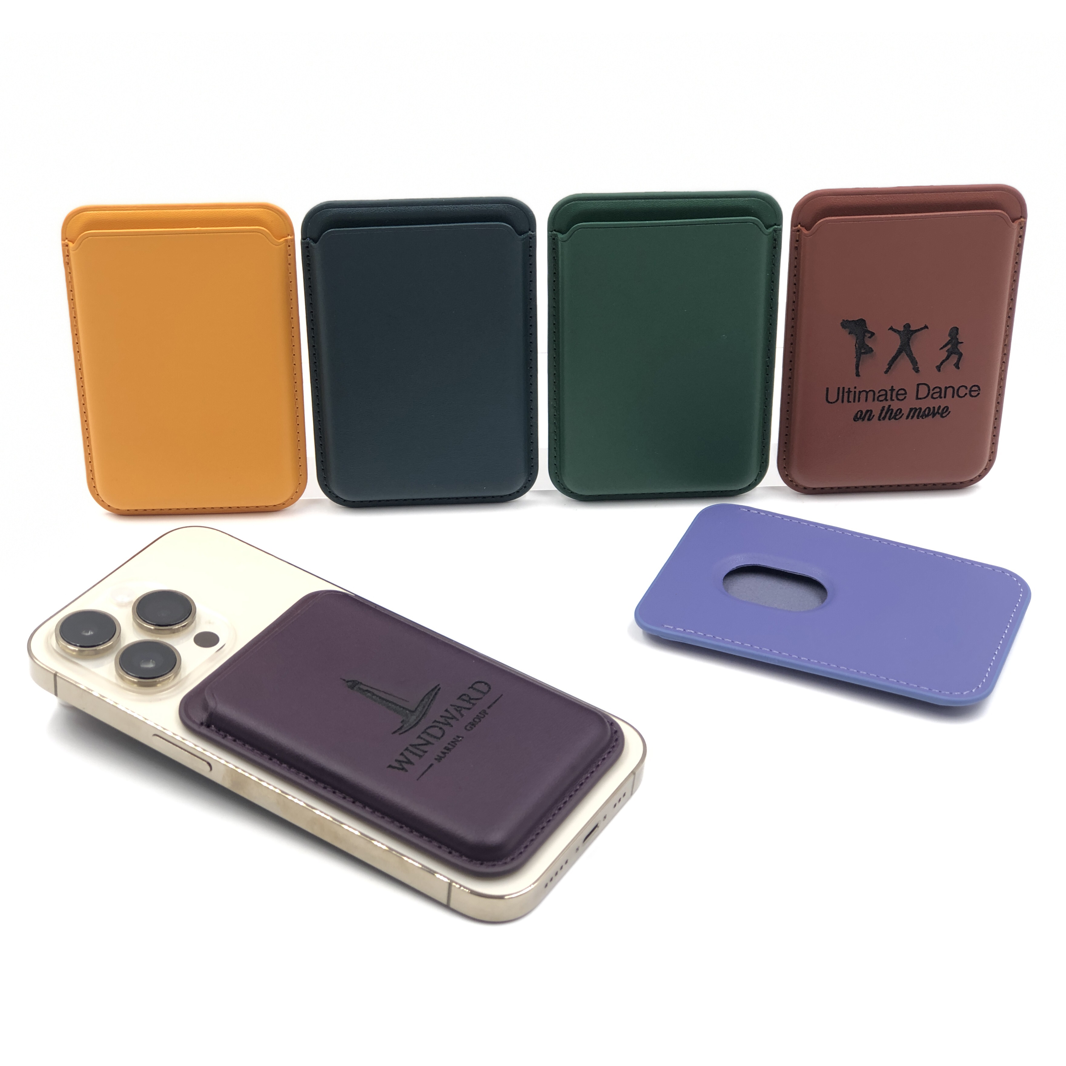 Mobile Phone Strong Magnetic Phone Wallet PU Leather Magnetic Phone Wallet Custom