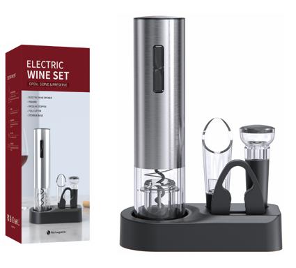 VinoMaster 4-in-1 Electric Wine Opener Set