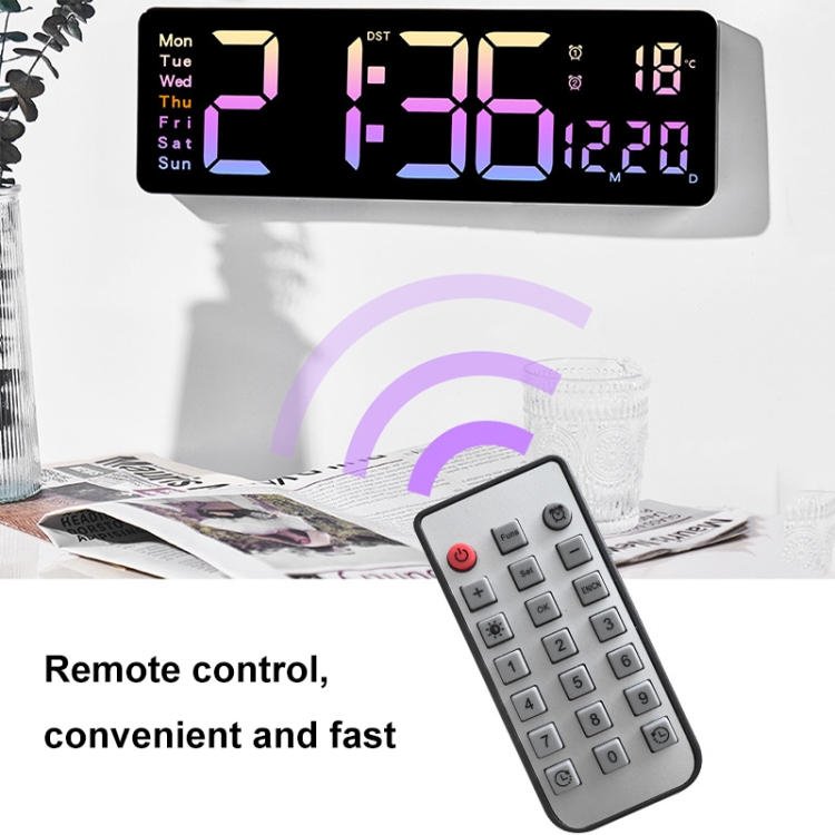 Digital Electronic Color Wall Clock