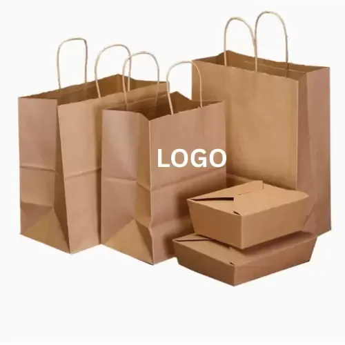 Twist Handle Custom Design Paper Packing Bags 